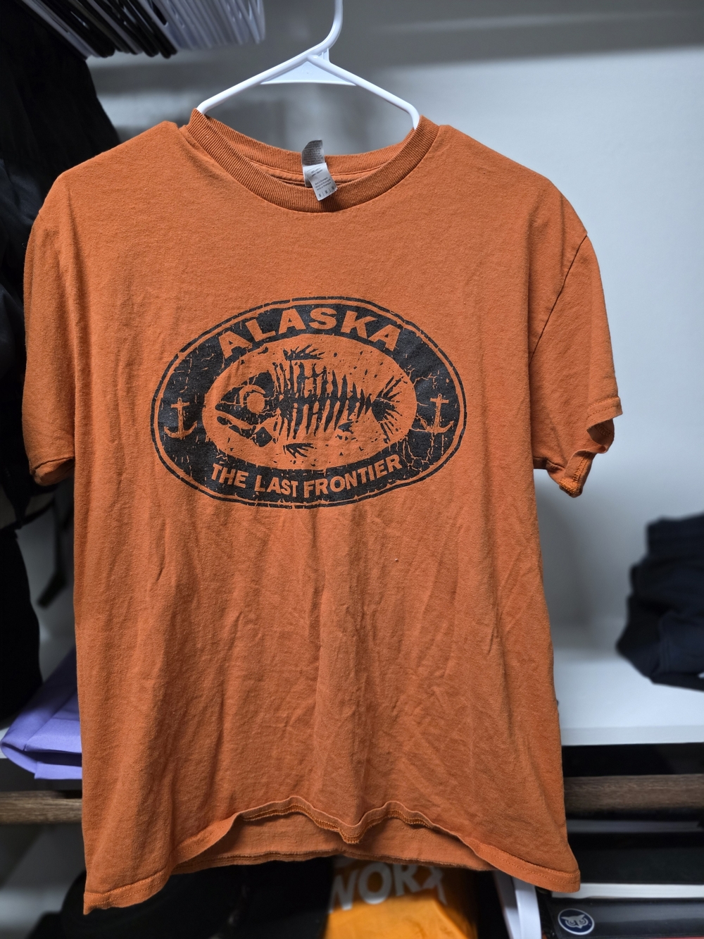 Alaska The Last Frontier Orange Graphic Tee